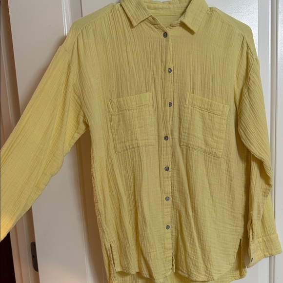 Tops - Sunny Yellow Women's Button Down Shirt